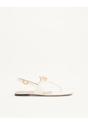 Valentino Garavani VLogo Signature Thong Sandal In Calfskin Woman IVORY 35.5