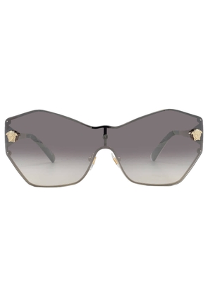 Versace Gradient Grey Mirrored Silver Shield Ladies Sunglasses VE2182 12526I 43