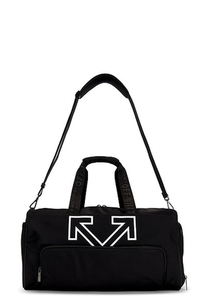OFF-WHITE Heritage Gym Bag in Black & White - Black. Size all.