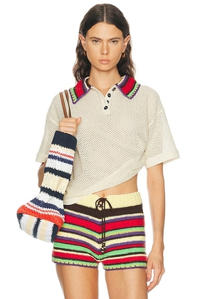 SIEDRES Leo Top in Ecru - Cream. Size S (also in ).