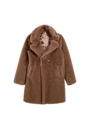 Bardot Junior Letty Faux Fur Coat in Tan. Size 6/7. Also in 4/5.