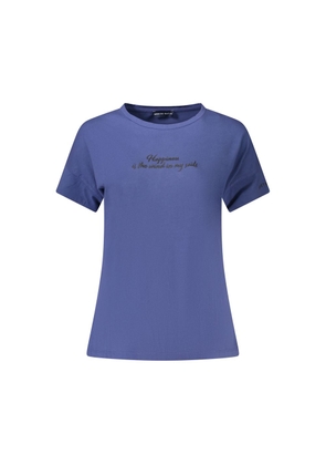 North Sails Blue Cotton Women T-Shirt - XS