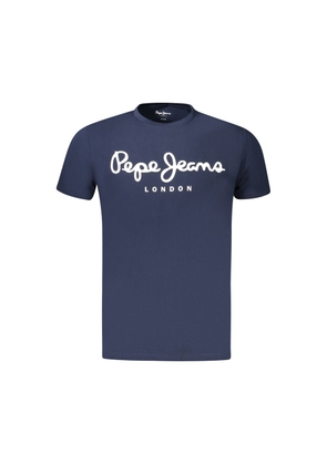 Pepe Jeans Blue Cotton Men T-Shirt - L