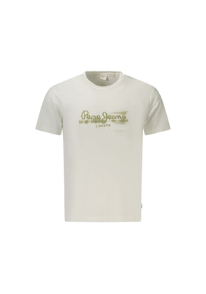 Pepe Jeans Bianco Cotton Men T-Shirt - L