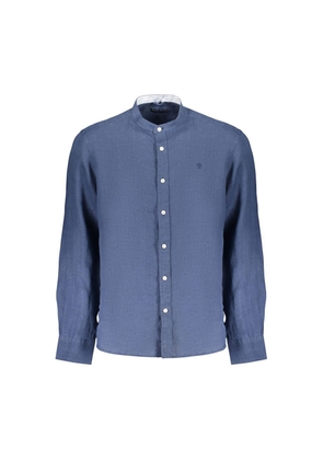 North Sails Blue Linen Mens Shirt - S