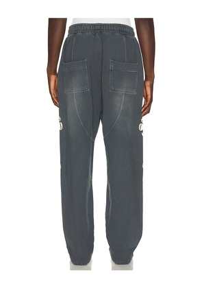 Barriers Worldwide Cowrie Shell Sweatpants in Charcoal. Size S. Also in M, L, XL/1X.