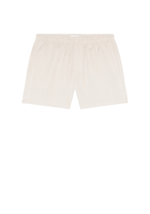 AUTO-REPLY Pull On Linen Shorts in Cream. Size S. Also in M, L, XL/1X.