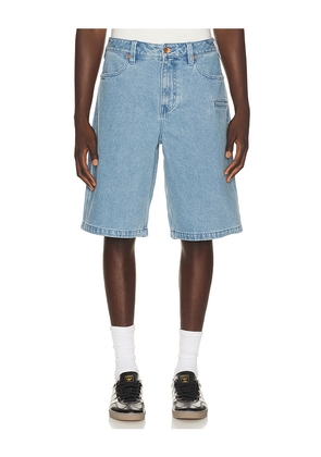 Brixton Builders Carpenter Baggy Short in Blue. Size 30. Also in 31, 32, 33, 34.