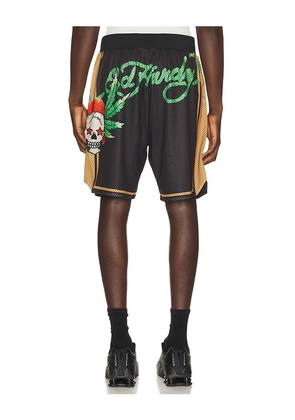 Ed Hardy By Appointment Only Weed Skull Short in Black. Size S. Also in M, L, XL/1X.