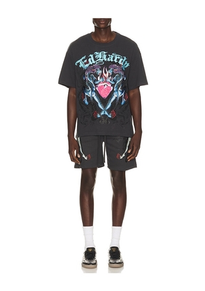 Ed Hardy Panteras Boxy Tee in Grey. Size S. Also in M, L, XL/1X.