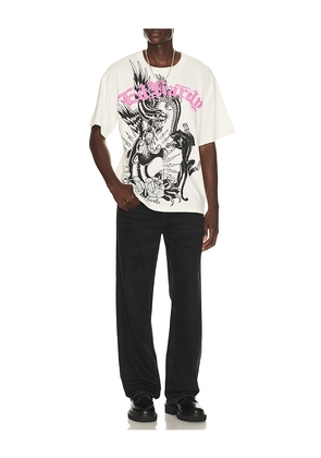 Ed Hardy Panthers Boxy Tee in Cream. Size S. Also in M, L, XL/1X.