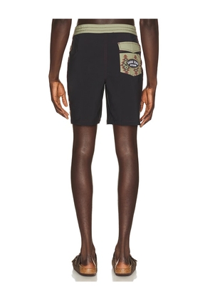 Dark Seas Rincon Boardshort in Black,Sage. Size 30. Also in 32, 34, 36.