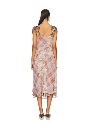Free People Morning Dew Midi Dress in Mauve. Size M. Also in S.
