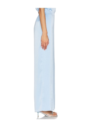 Generation Love Kelela Hammered Satin Pants in Blue. Size XS. Also in S, M, XL.