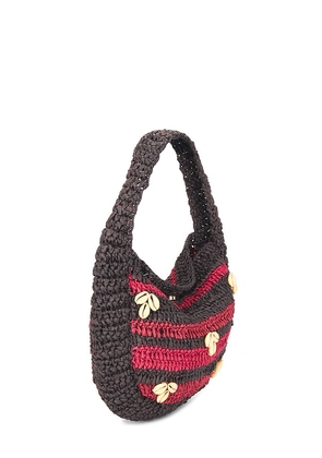Free People Belize Shell Clutch in Black,Red.