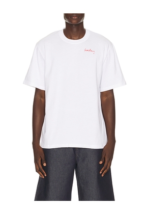 House of Sunny Sunny Side Up Tee in White. Size M. Also in S, L, XL/1X.