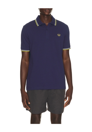 Fred Perry Twin Tipped Polo in Blue. Size S. Also in M, L, XL/1X.