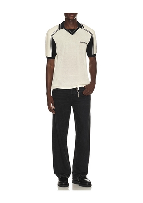 House of Sunny Keepers Knit Polo in Cream. Size S. Also in M, XL/1X.