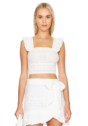 MISA Los Angeles Abelia Top in White. Size XS. Also in S.
