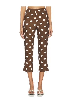 MAJORELLE Cosette Capri in Brown. Size XS. Also in XXS, S, M, L, XL.