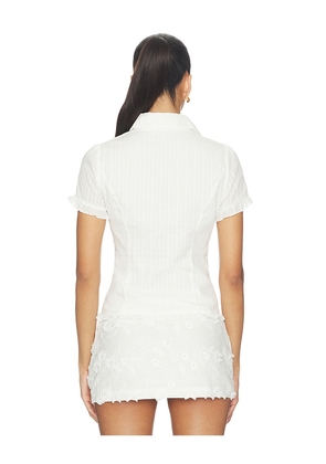 MORE TO COME Abril Button Up Top in White. Size XXS. Also in M, S, XL, XS.