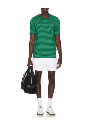 Lacoste Runway Striped Jersey T-Shirt in Green. Size S. Also in M, L, XL/1X.