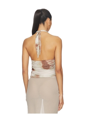 MADISON THE LABEL Aitana Top in Brown. Size XS. Also in S, M, L.