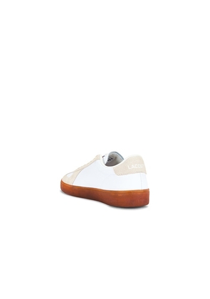 Lacoste Baseshot Pro Sneaker in White. Size 8. Also in 9, 10, 11, 12.