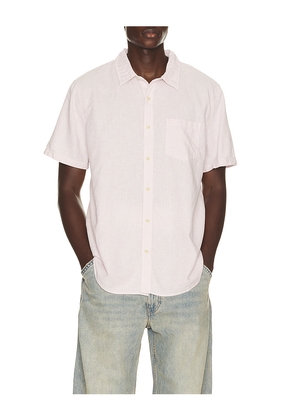 Marine Layer Better Than Linen Shirt in Purple. Size S. Also in M, L, XL/1X.