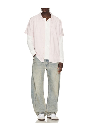 Marine Layer Better Than Linen Shirt in Purple. Size S. Also in M, L, XL/1X.
