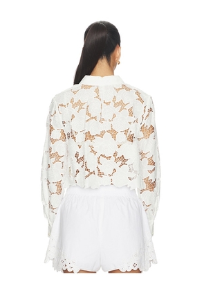 L'AGENCE Seychelle Cropped Button Down in White. Size XS. Also in M, S.