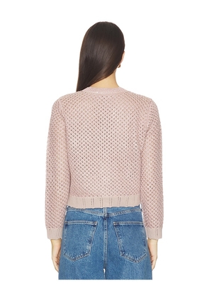 L'AGENCE Blanca Sequin Crop Cardigan in Rose. Size XXS. Also in L, M, S, XS.