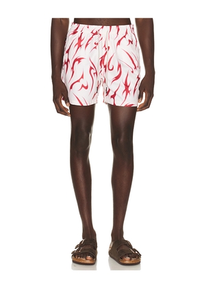 OAS Tribalo Swim Shorts in Red. Size S. Also in M, L, XL/1X.