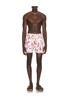 OAS Tribalo Swim Shorts in Red. Size S. Also in M, L, XL/1X.
