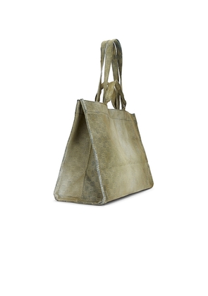 MISBHV Monogram Tote Bag in Beige.