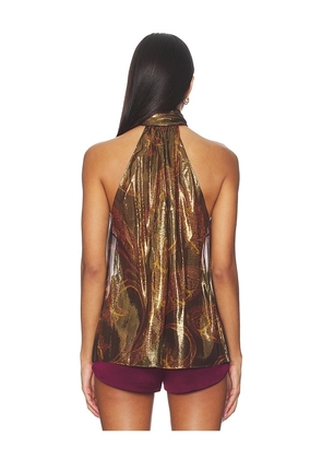 retrofete Mazzie Top in Metallic Bronze. Size L. Also in S, M.