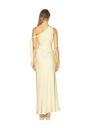 Runaway The Label Viola One Shoulder Maxi Dress in Yellow. Size S. Also in XL, XS.