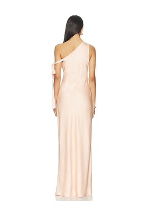 Runaway The Label Viola One Shoulder Maxi Dress in Peach. Size S. Also in M, XS.