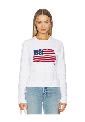 Polo Ralph Lauren Cotton Crewneck Pullover Sweater in White. Size XXS. Also in XS, S, M, L, XL, XXL.