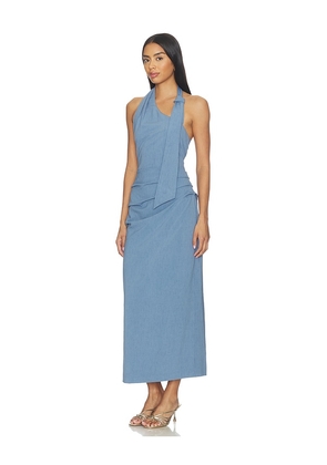 SOVERE Deena Dress in Blue. Size S. Also in L, M, XS.
