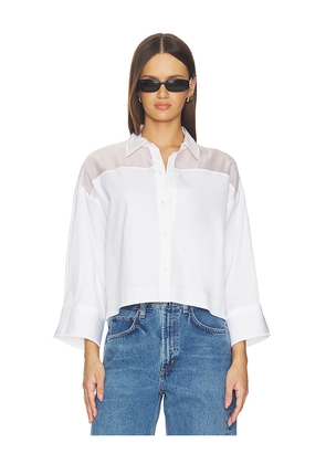 Rag & Bone Elly Short Sleeve Shirt in White. Size S. Also in XXS, XS, M.
