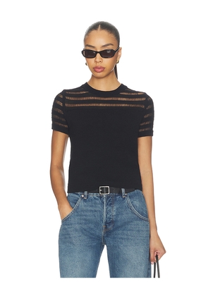 Rag & Bone Britt Short Sleeve Crew in Black. Size S. Also in XS, M.