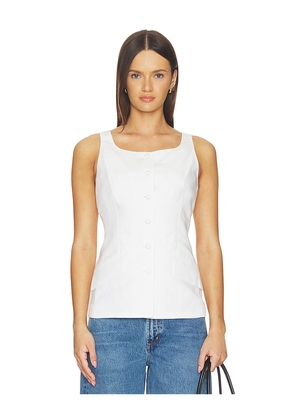 Rag & Bone Lola Linen Boatneck Vest in White. Size 4. Also in 00, 0, 2, 6, 8, 10.