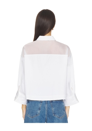 Rag & Bone Elly Short Sleeve Shirt in White. Size S. Also in XXS, M.