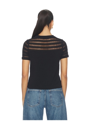Rag & Bone Britt Short Sleeve Crew in Black. Size S. Also in XS, M, L.