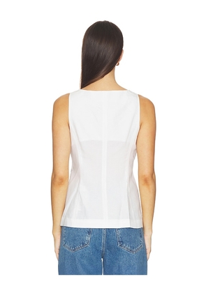 Rag & Bone Lola Linen Boatneck Vest in White. Size 4. Also in 00, 0, 2, 6, 8, 10.