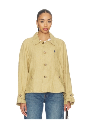 Polo Ralph Lauren Linen Windbreaker Jacket in Brown. Size XS. Also in S, M, L.