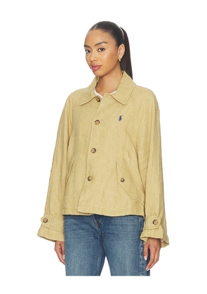 Polo Ralph Lauren Linen Windbreaker Jacket in Brown. Size XS. Also in S, M, L.
