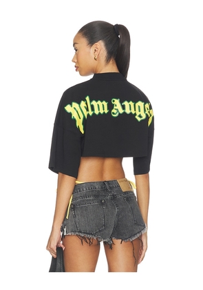 Palm Angels Outline Logo Mini Tee in Black. Size XS. Also in S.