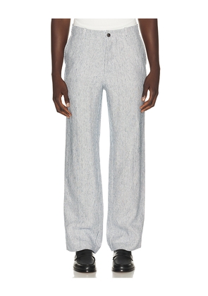 PEREGRINE Windsor Linen Trousers in Navy,White. Size S. Also in M, L, XL/1X.